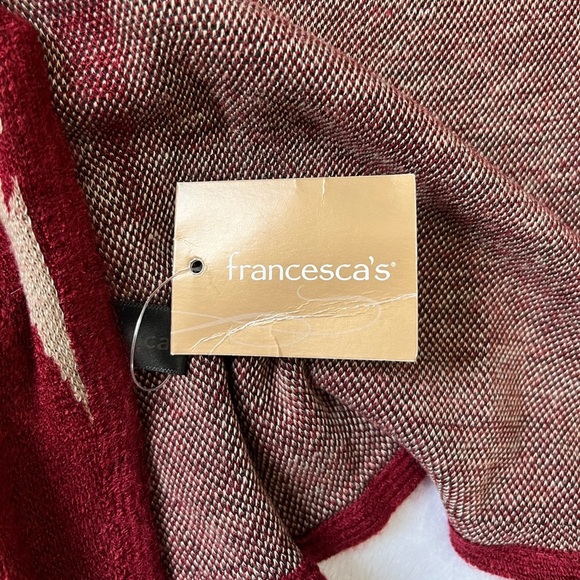 Francesca’s Southwest Print Poncho Wrap OS NWT Boho Open Front Kimono Style - Picture 6 of 11